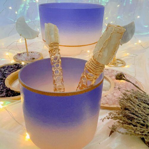 WHITE MOONSTONE GOLD WIRE-WRAPPED MALLET