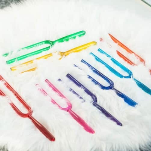 CRYSTAL CHAKRA TUNING FORKS