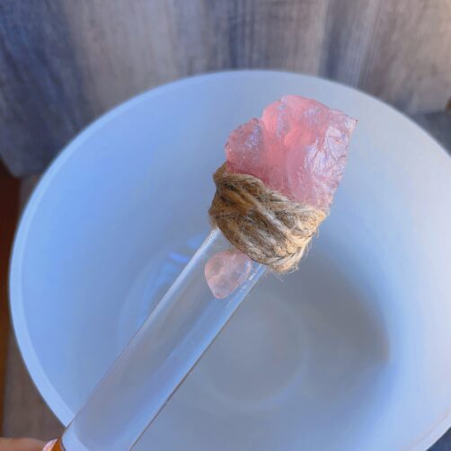 ROSE CRYSTAL QUARTZ MALLET