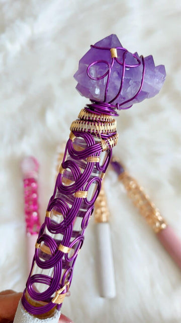 AMETHYST FLOWER WIRE WRAPPED