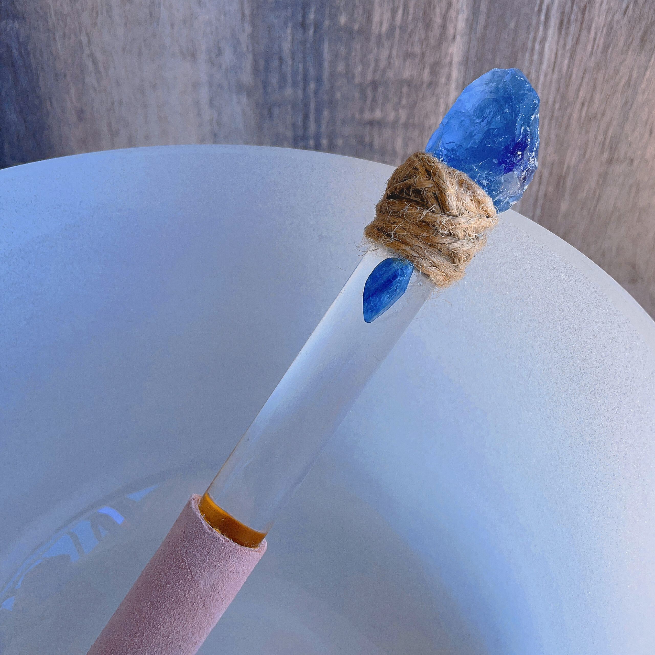 Rose Crystal Quartz Mallet | Singing Bowl Mallet | Best Mallet For Crystal Singing Bowls | Crystal Singing Bowl Mallet