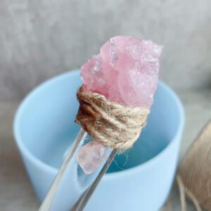 Rose Crystal Quartz Mallet | Singing Bowl Mallet | Best Mallet For Crystal Singing Bowls | Crystal Singing Bowl Mallet