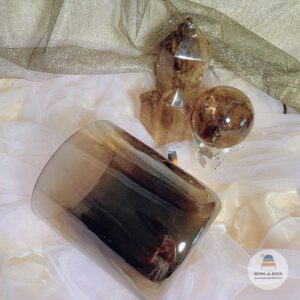 Dark Smoky Quartz Soul Bowl | Quartz Sound Bowl | Dark Quartz Soul Bowl | Quartz Sound Bowl Set | Quartz Singing Bowl Set