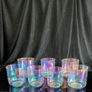 Angel's Choir 7pcs Set | Full Chakra Soul Bowl | Clear Crystal Singing Bowl | Sound Bliss Set