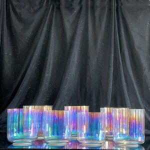 Angel's Choir 7pcs Set | Full Chakra Soul Bowl | Clear Crystal Singing Bowl | Sound Bliss Set